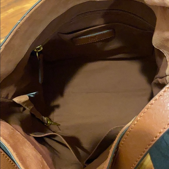 Cognac leather Frye bag, NWT - Picture 4 of 7